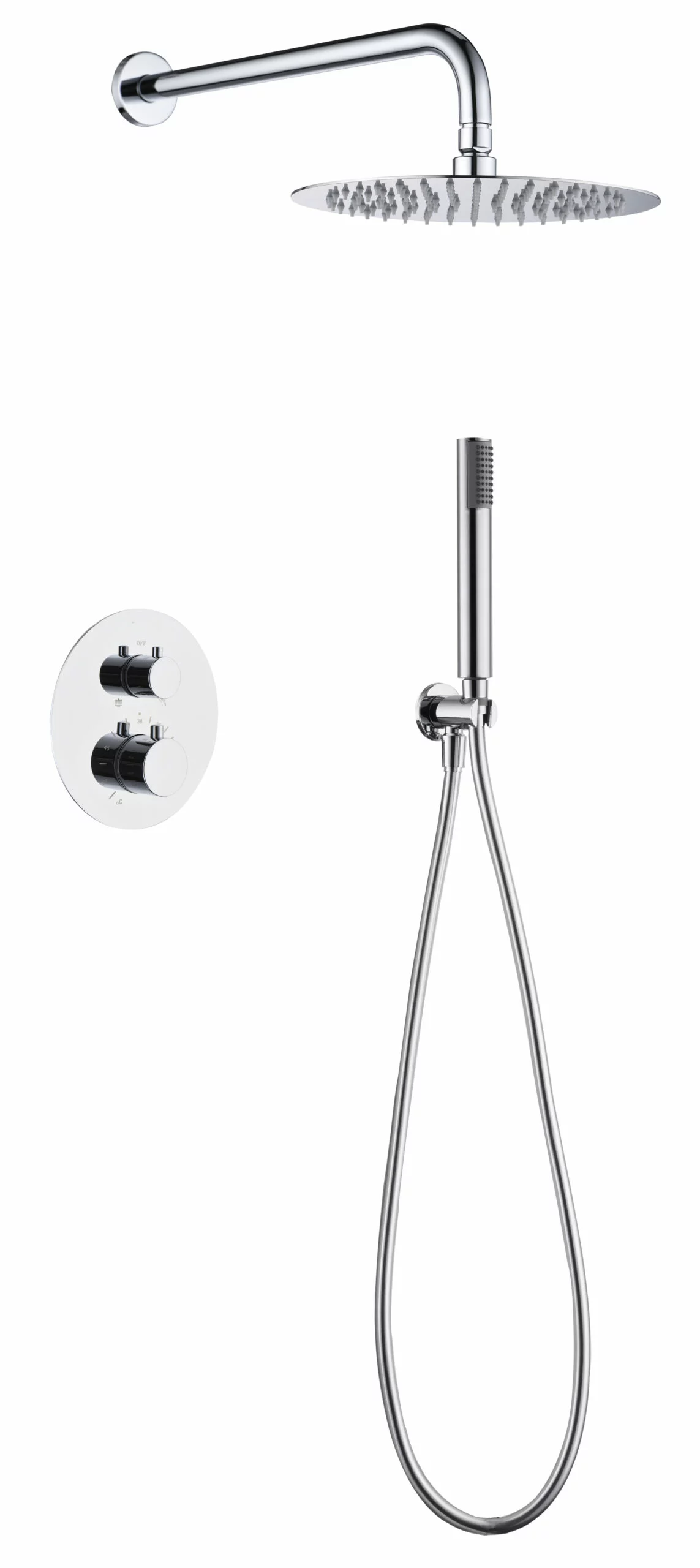 Set doccia termostatico da incasso IMEX Monza cromo