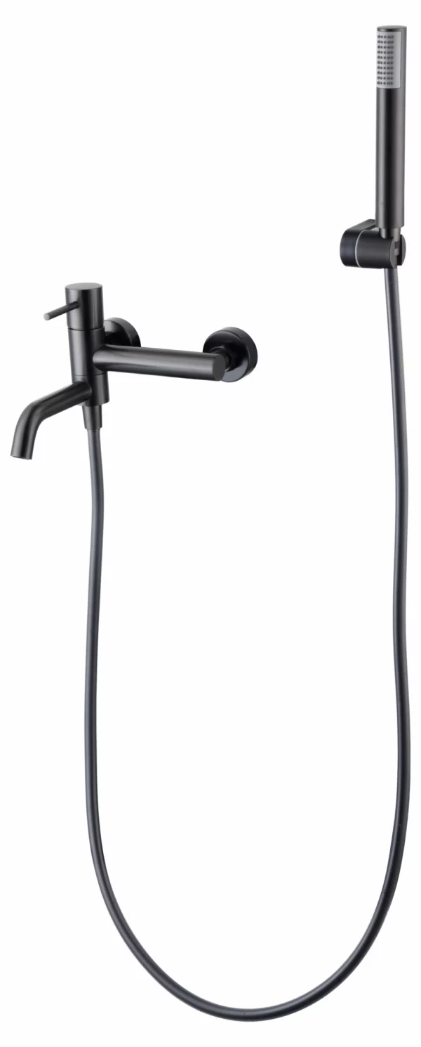Kit vasca/doccia monocomando IMEX Monza Black Gun Metal