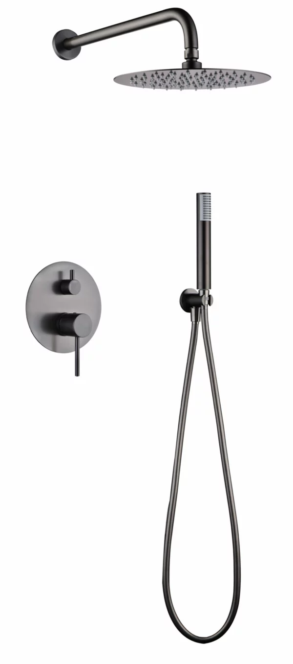 Set doccia monocomando da incasso IMEX Monza Black Gun Metal